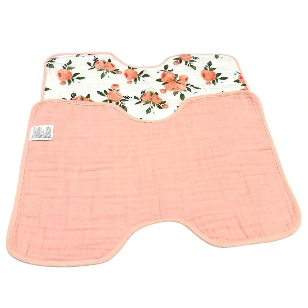 Little Unicorn Watercolor Roses Cotton Muslin Gift Set Swaddle Bibs Burp Cloth